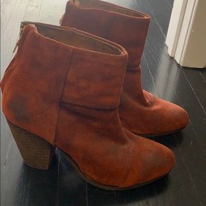 Rag and Bone Red/maroon Booties
